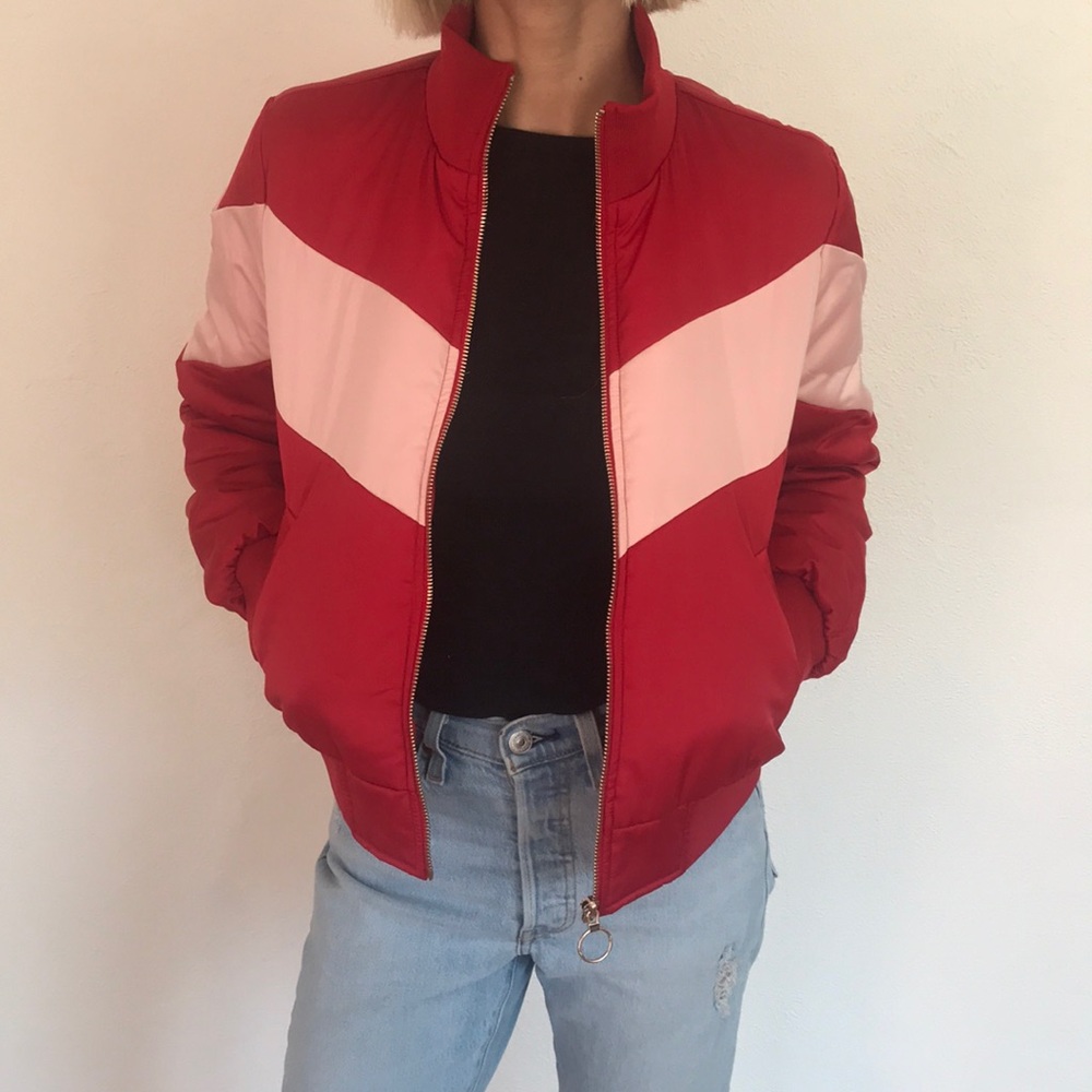 Red Pink Puff Jacket (NWT)